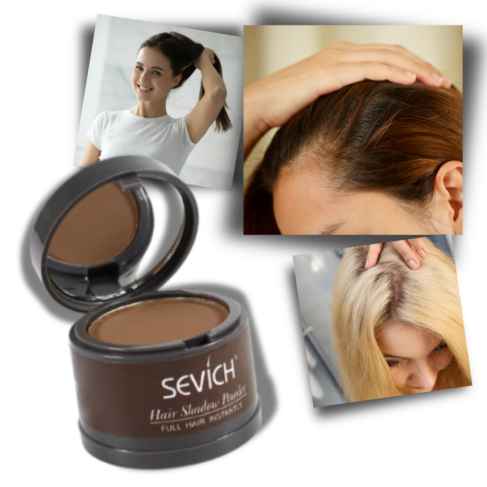 Poudre camouflante ZJchao para raízes de cabelo castanho claro, produto de cuidado capilar para disfarçar raízes.