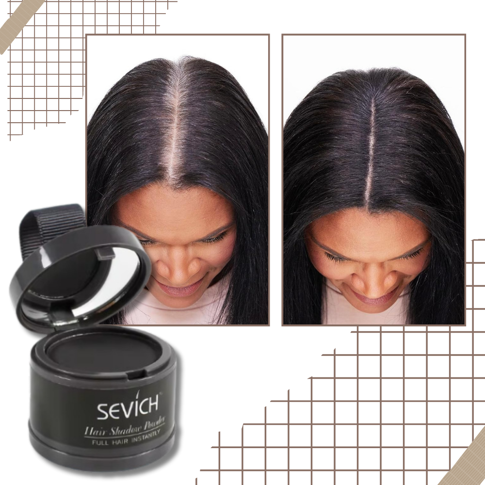 Poudre camuflante para raízes marron claro, produto de cuidado capilar ZJchao para disfarçar raízes de cabelo.