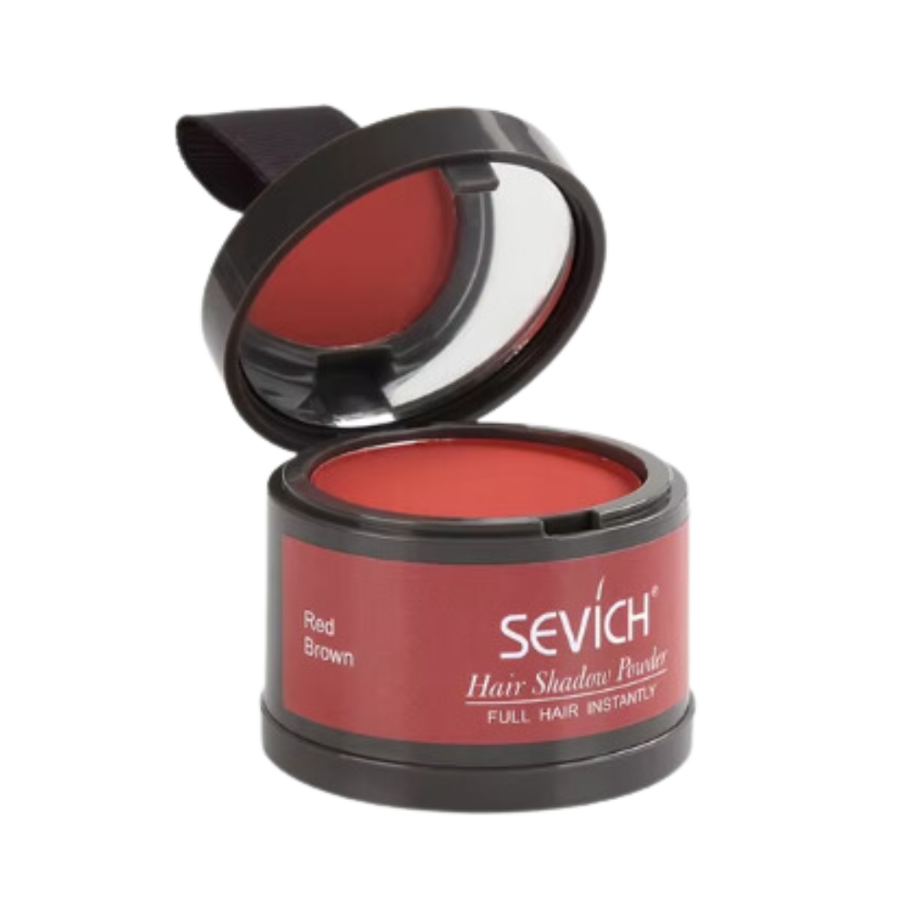 Poudre camuflante instantânea para raízes castanho claro, produto de cuidado capilar da marca ZJchao, para disfarçar raízes visíveis.