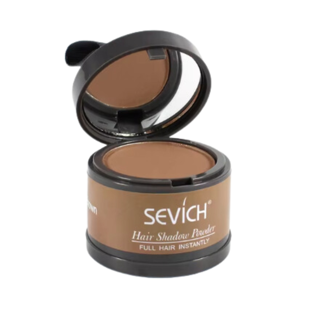 Poudre camouflante instantânea para raízes castanho claro, produto de cuidado capilar da marca ZJchao, para disfarçar raízes.