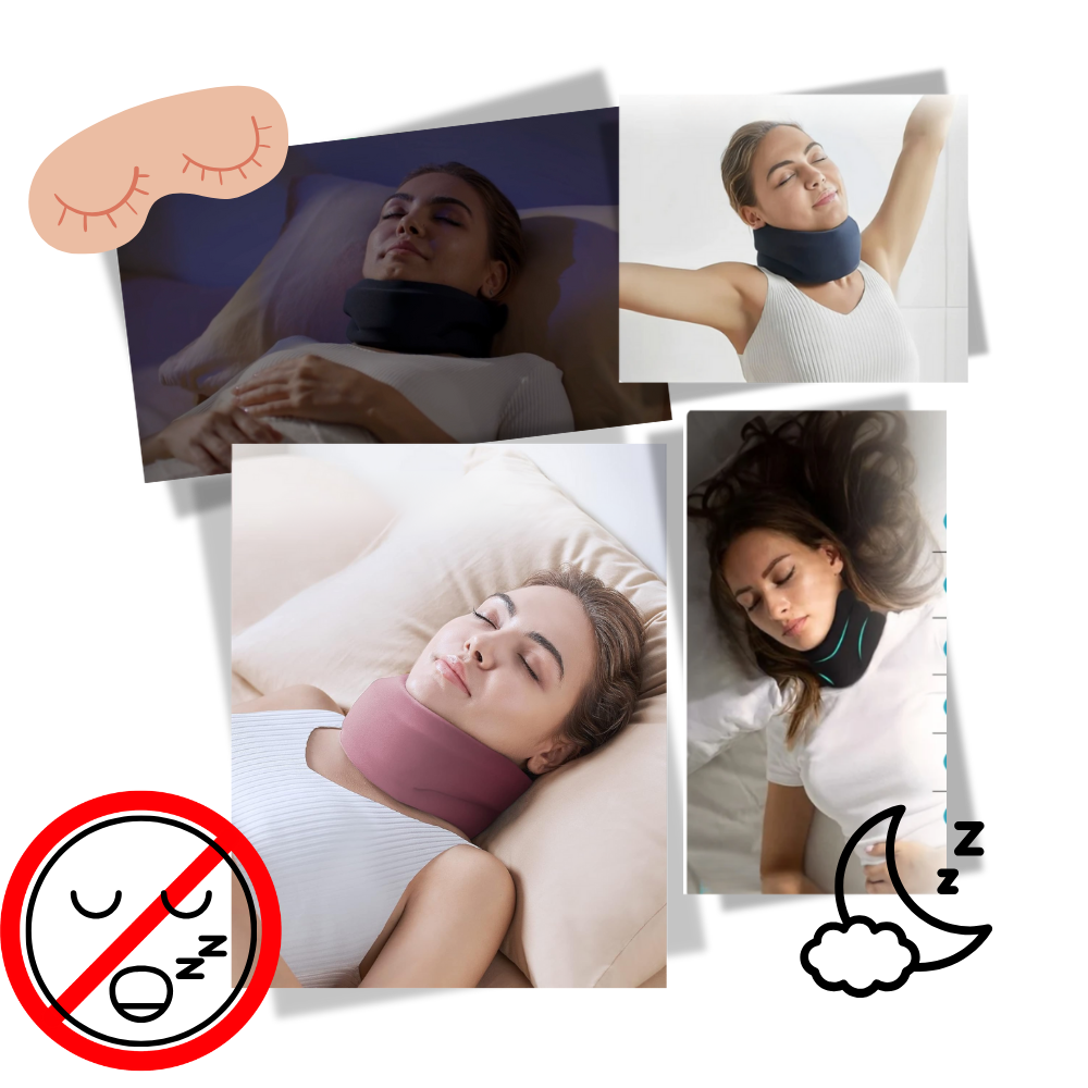 Colar cervical anti-roncador Zoiuytrg, ajuda a reduzir o ronco, com design confortável para melhorar o sono.