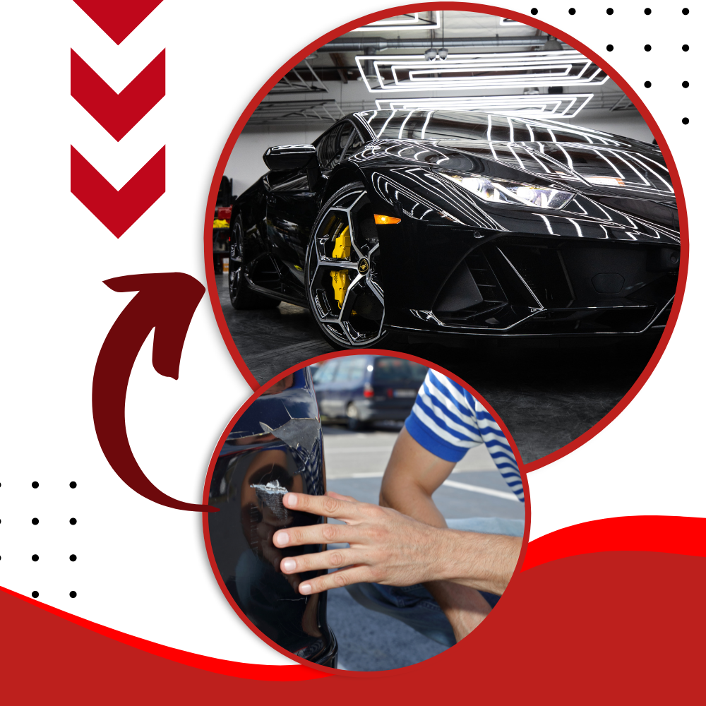 Spray anti-rayures nano Zukvape para carros, produto de peças de veículos, aplicado na superfície de um automóvel.